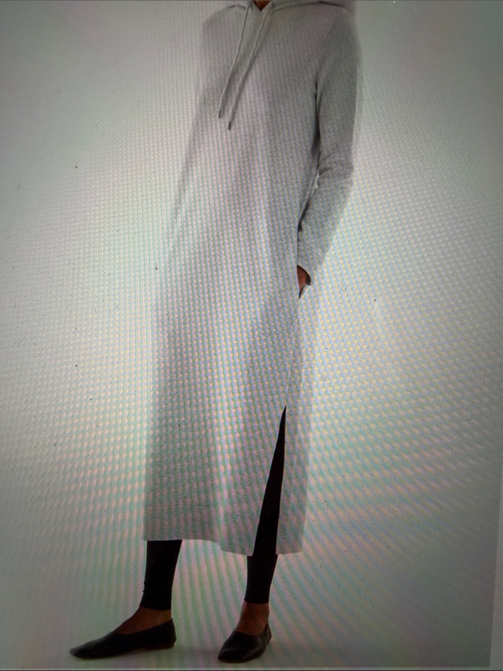 NWT COS sz L Long Maxi Sweatshirt Dress w pockets Organic Cotton Loung-y Luxe